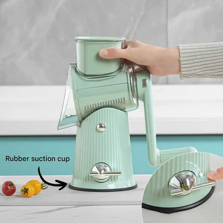 Versatile kitchen grater & chopper. Ideal for dicing, slicing, and shredding fruits & vegetables for healthy meals.