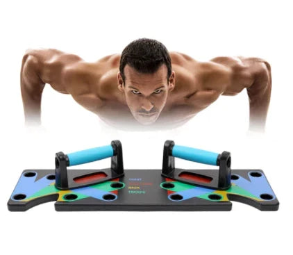 Multifunctional push-up board for upper body, chest, and arm strength training. Home gym fitness equipment.