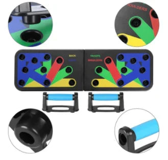 Portable exercise board for effective push-up variations, enhancing upper body strength and fitness.