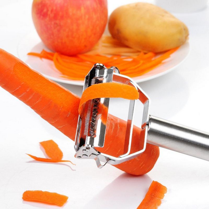 Ergonomic handle of the utility peeler, perfect for comfortable and efficient vegetable & fruit peeling.