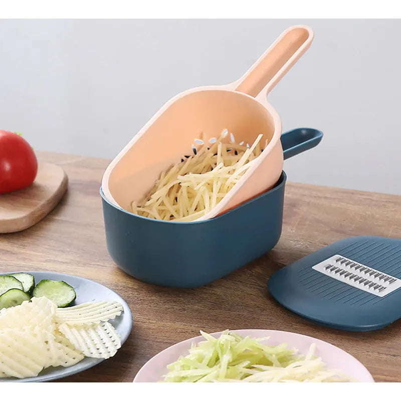 ChopMaster 9-in-1 vegetable slicer, food chopper, grater & mandoline, essential kitchen gadget for salads.