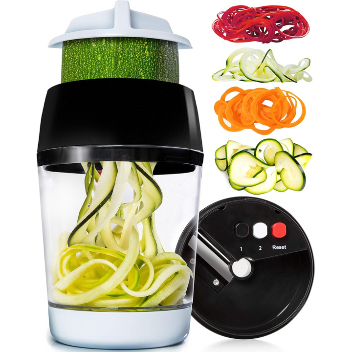 Multifunctional vegetable spiral slicer, perfect for healthy meal prep, creating veggie noodles quickly & easily.