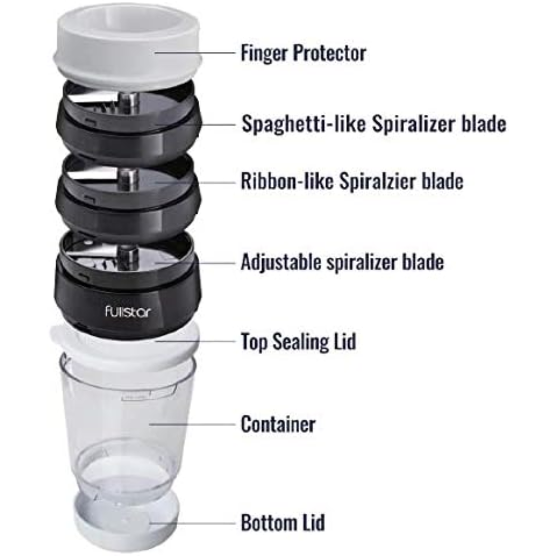 Effortless kitchen gadget: vegetable spiral slicer for quick healthy eating, meal prep & veggie noodle dishes.