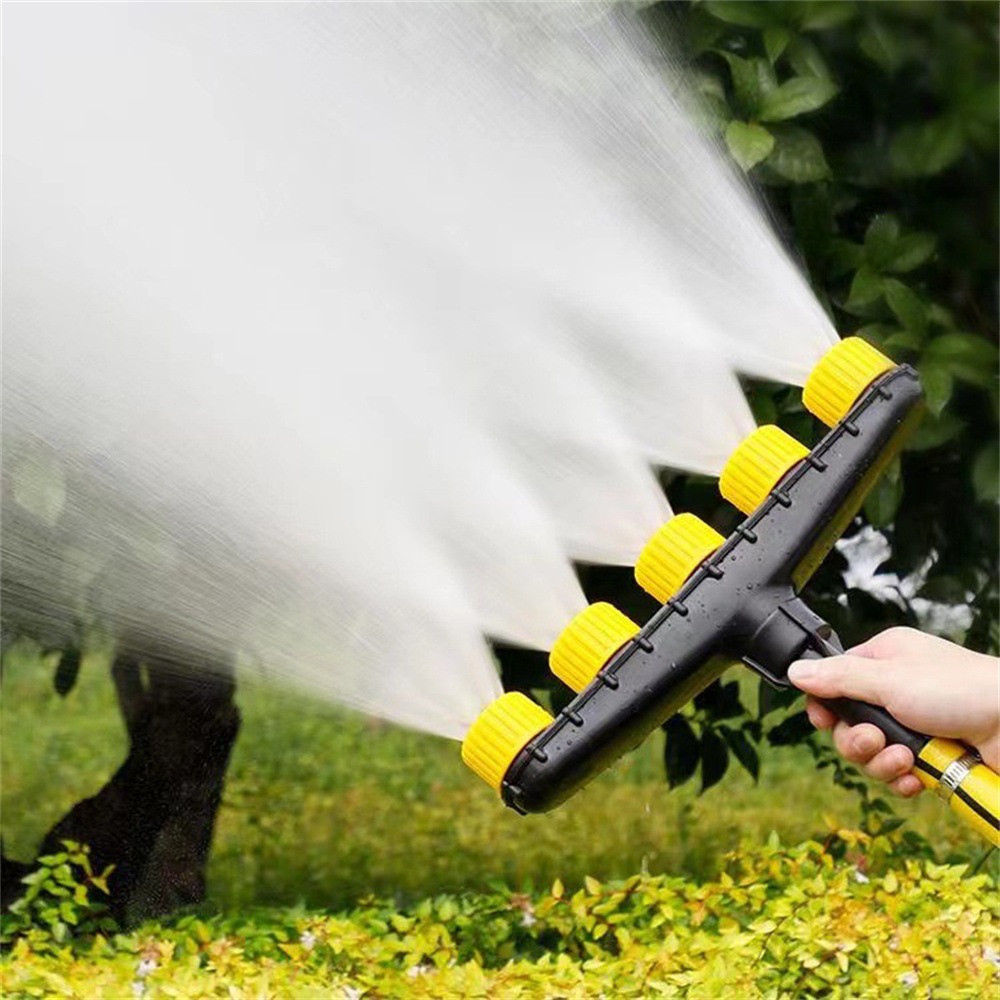 Durable garden hose atomizer nozzle with ergonomic design for comfortable grip & easy spray control.