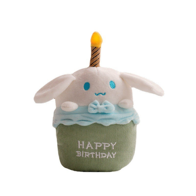 Adorable musical plush birthday cake with vibrant lights and festive sounds for a joyous kids' celebration.