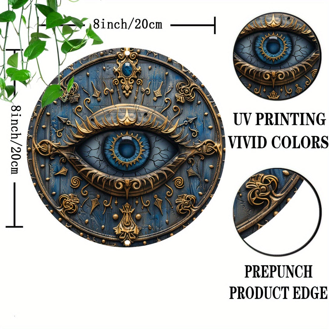 Mystic protective wall shield, spiritual guardian talisman ancient art home decor accent.
