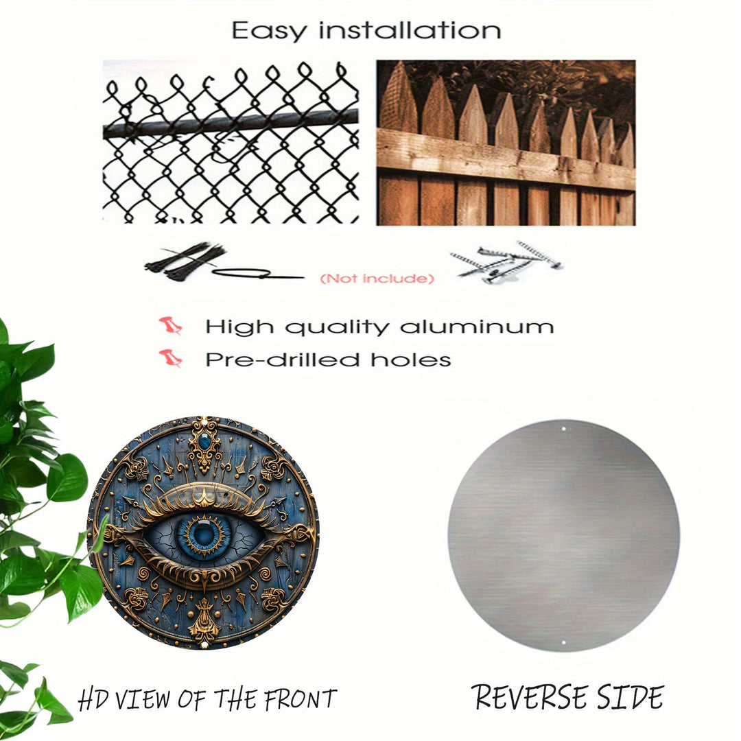 Decorative mystic guardian shield, spiritual protective wall art and ancient Egyptian-style home accent.