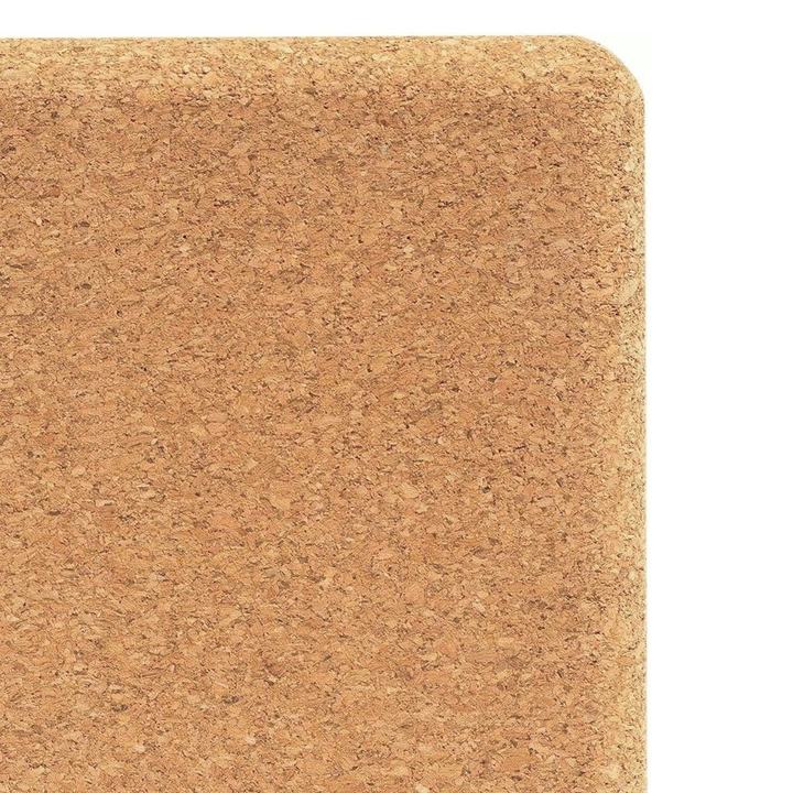 Durable natural cork yoga blocks, a 2-pack for improved stability in all yoga and fitness exercises.