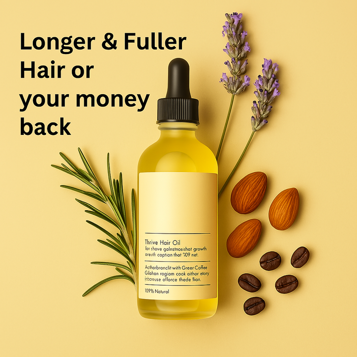 Rosemary hair growth oil for healthier scalp & hair. Boosts thickness, strength, and reduces hair loss naturally.
