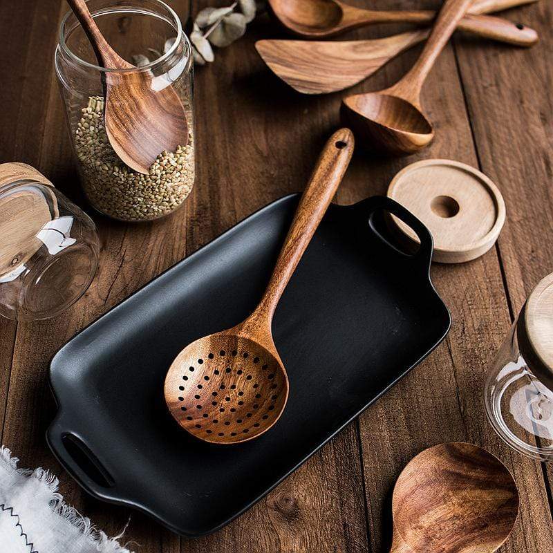 The RustiCook natural wooden utensil set. Essential kitchen tools for a sustainable lifestyle.