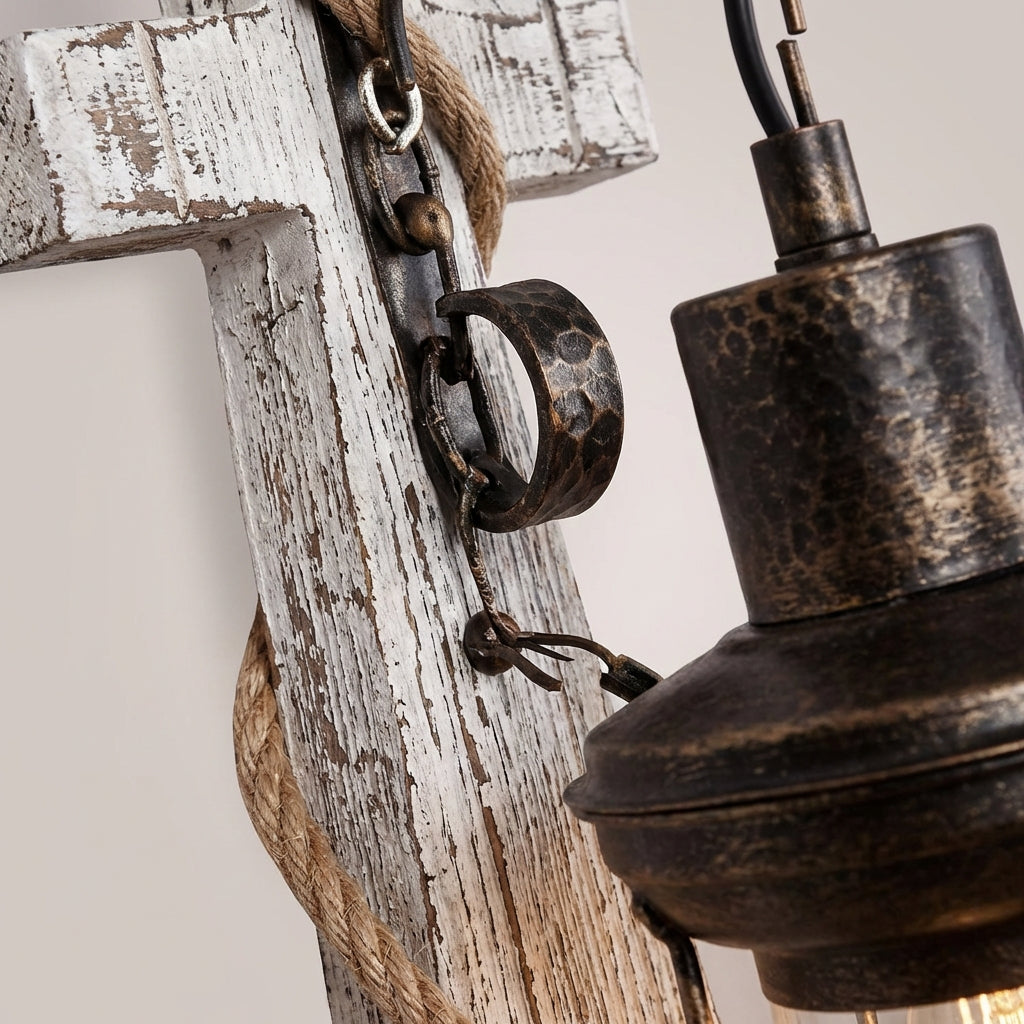 Stylish NautiGlow anchor wall sconce, an energy-efficient LED light for maritime-themed rooms