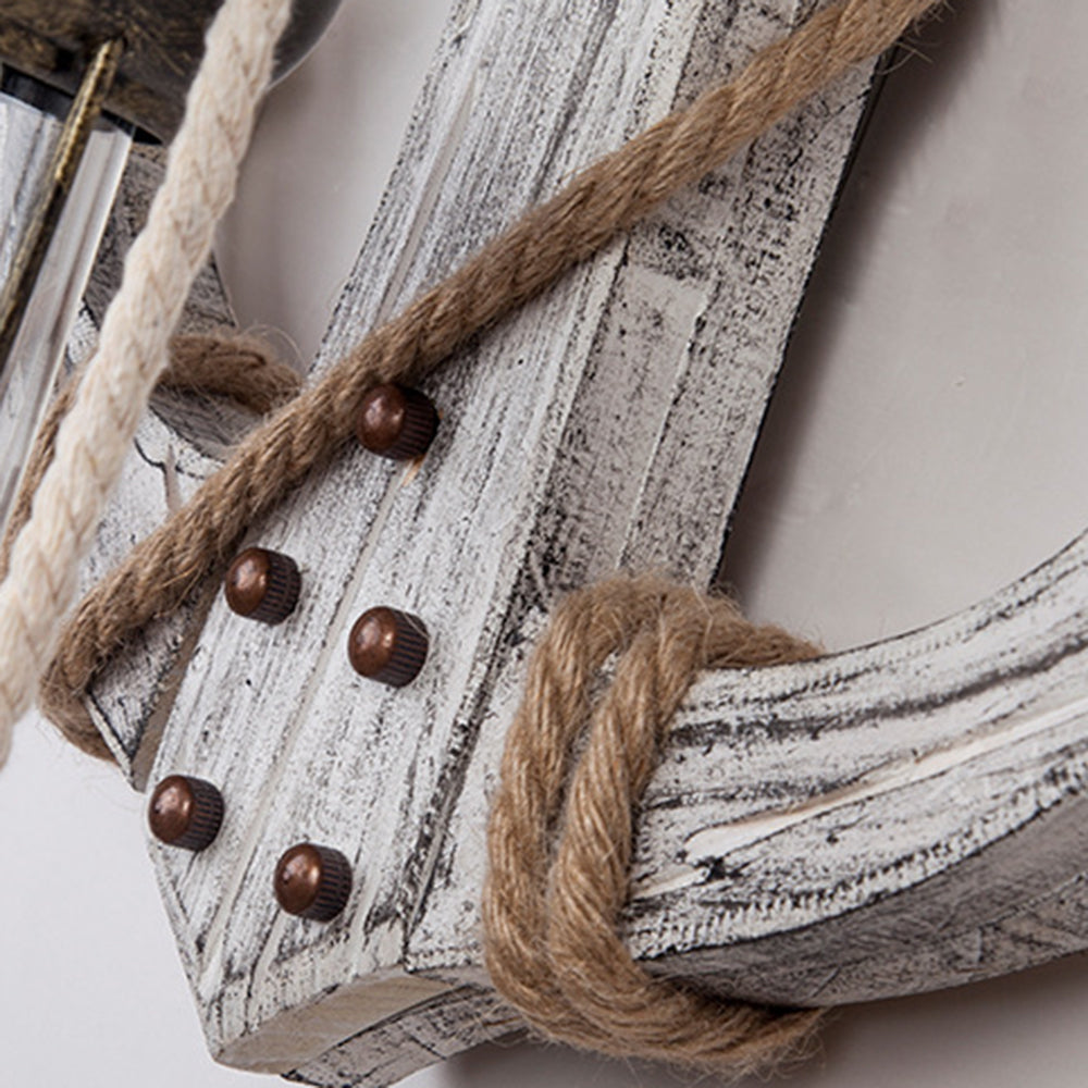 Nautical Anchor Wall Sconce with LED light, NautiGlow, providing a soft, energy-efficient glow