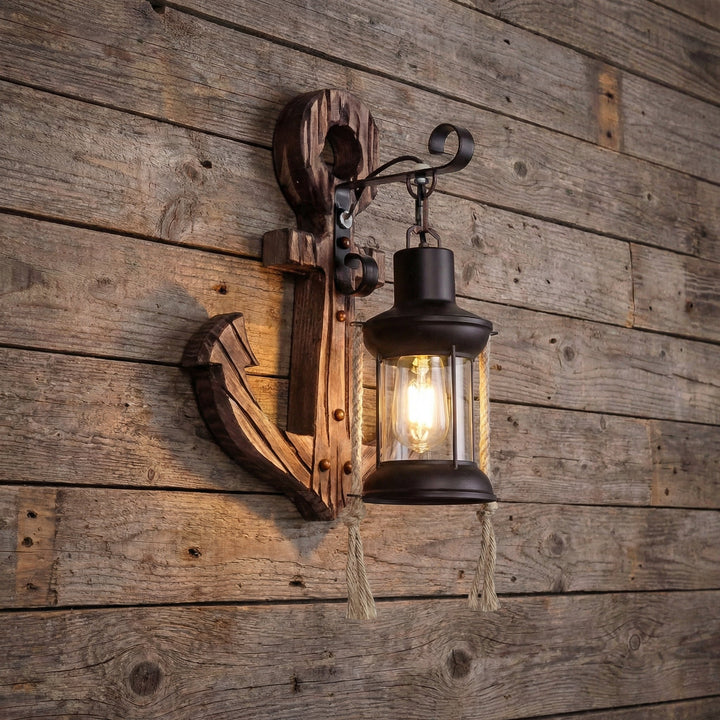 NautiGlow Nautical Anchor Wall Sconce, a decorative LED light blending maritime charm & efficiency