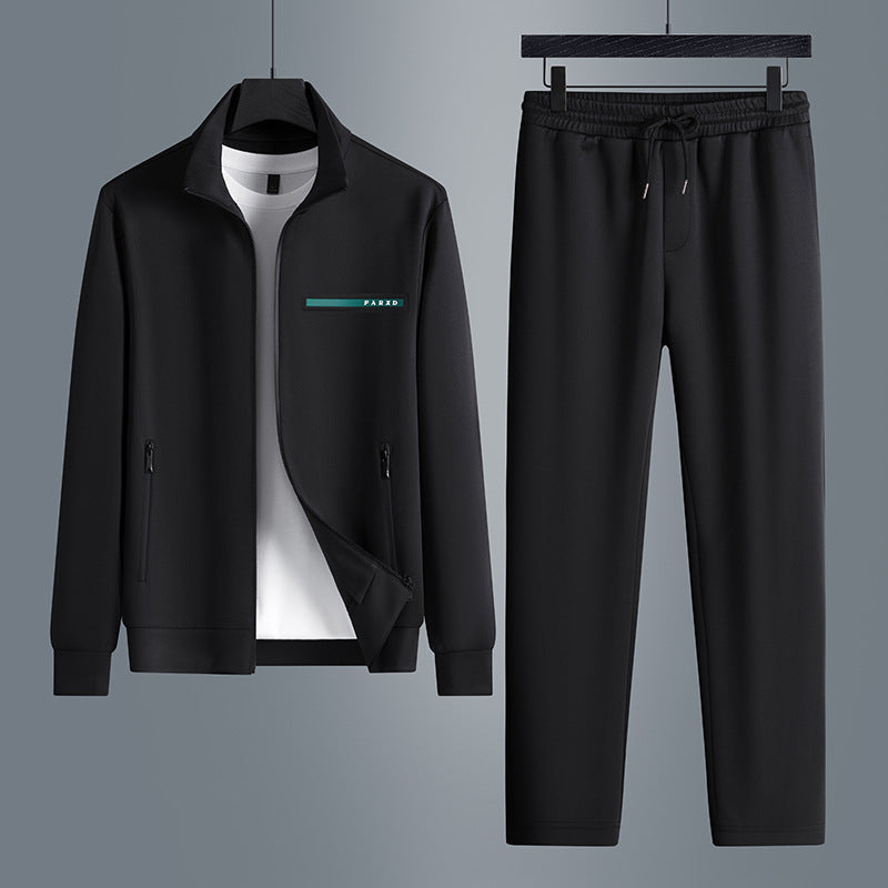 Stylish Navy Men's Hype Edge tracksuit set. Ultimate activewear & sportswear for modern men. Zippered top detail.