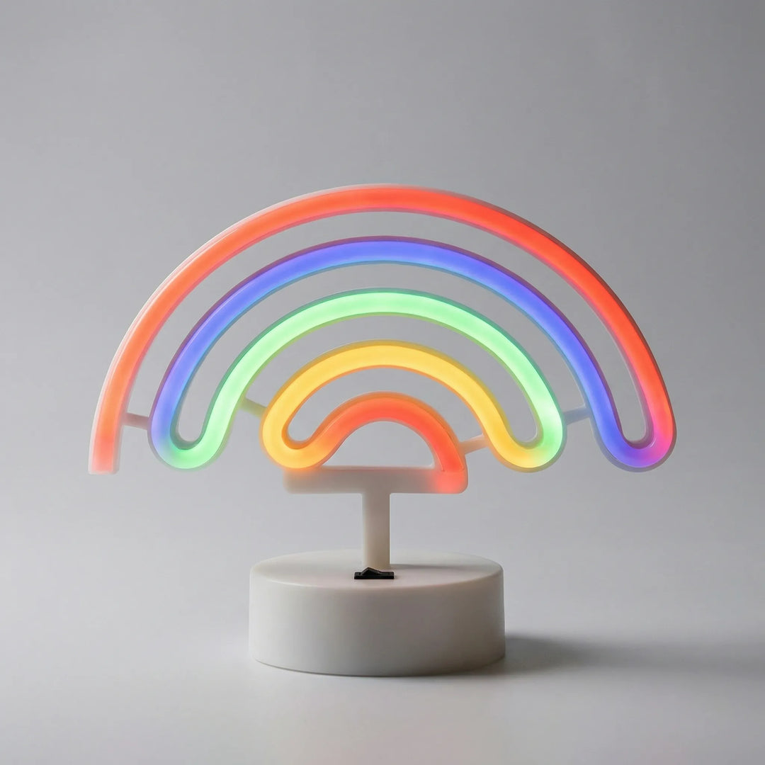 Unisex Freestanding LED Neonova lamp, vibrant pink LED light for bedroom or desk