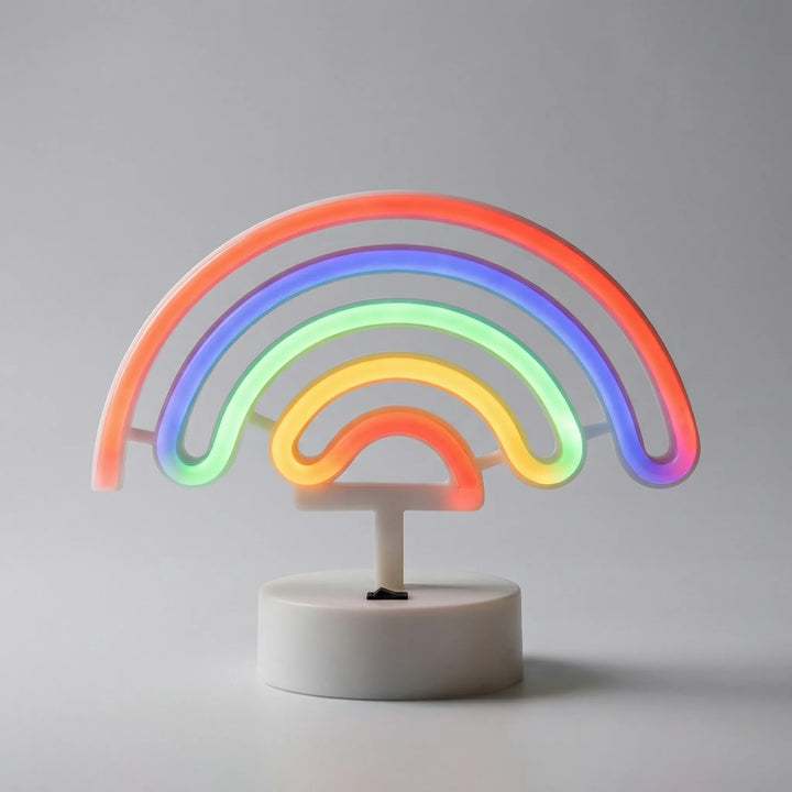 Unisex Freestanding LED Neonova lamp, vibrant pink LED light for bedroom or desk