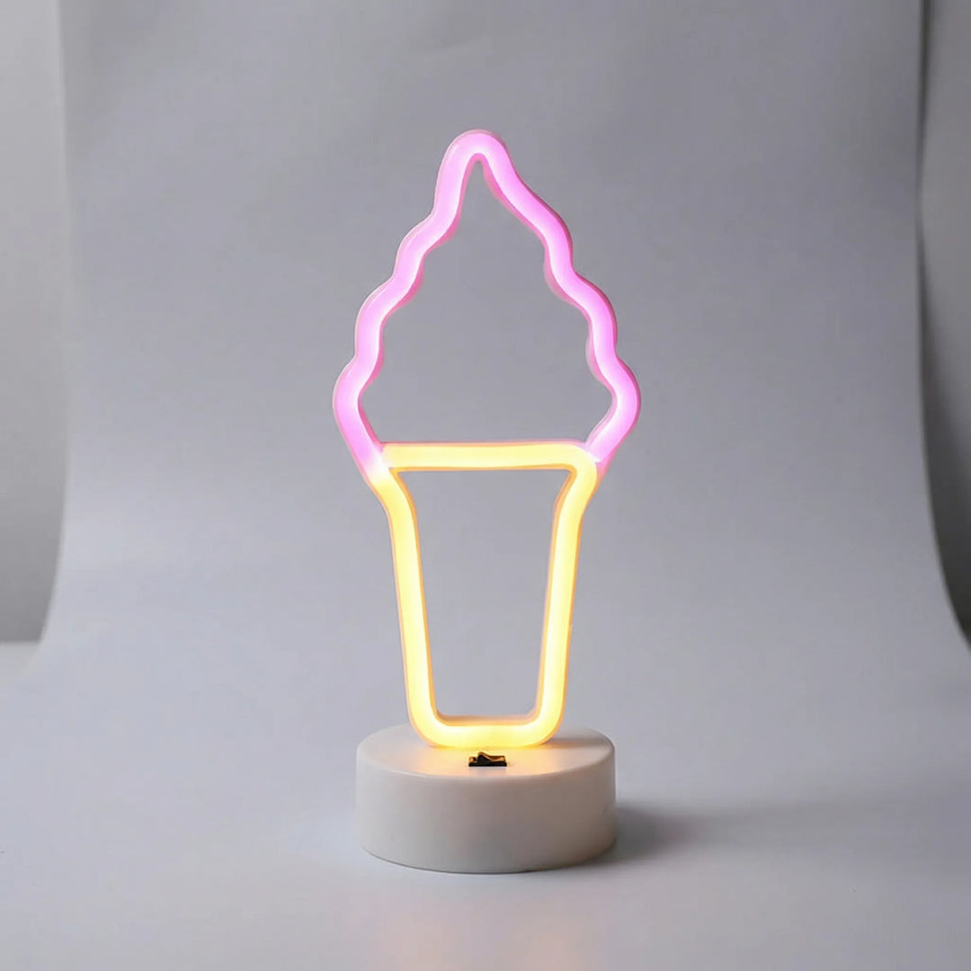 Freestanding LED neon desk lamp, Neonova brand, providing soft illumination