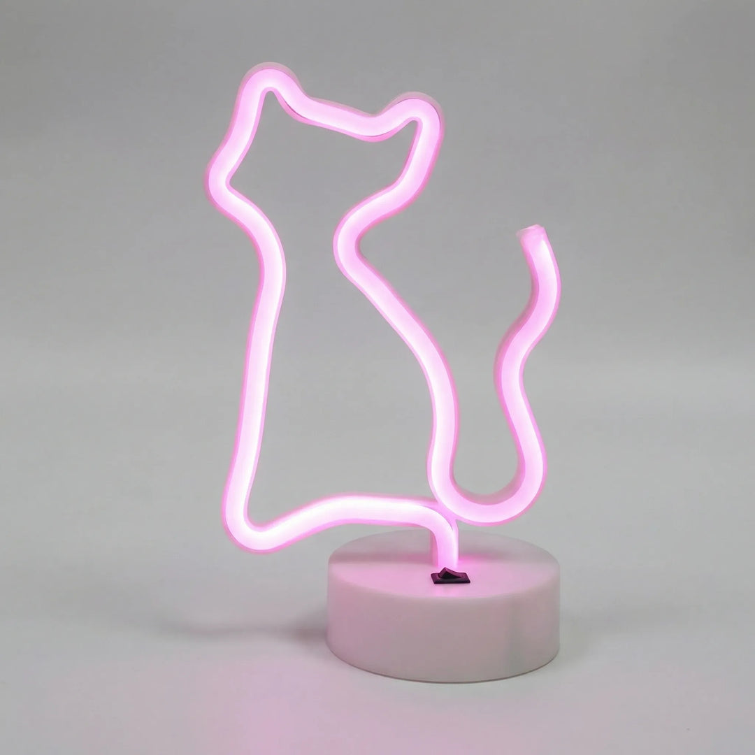Modern Freestanding LED neon table lamp, versatile for any room's home decor