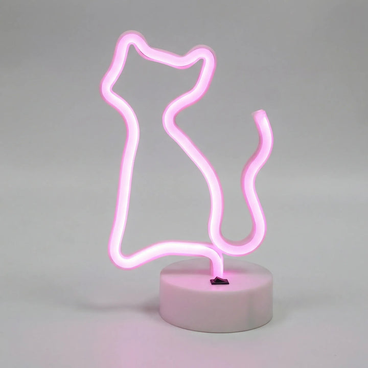 Modern Freestanding LED neon table lamp, versatile for any room's home decor