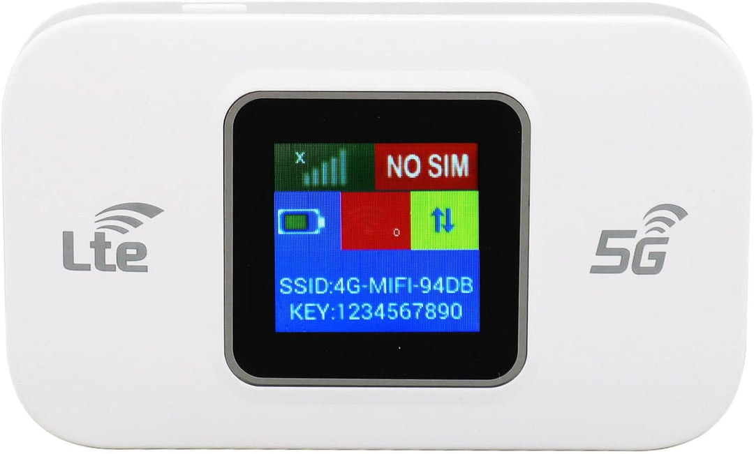 Netvora 4G LTE USB WiFi Hotspot, 300Mbps, 3000mAh battery, front view, portable internet.