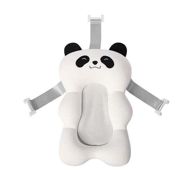 Soft, safe baby bath cushion for newborns. An essential baby shower gift, comfy animal design, quick dry.