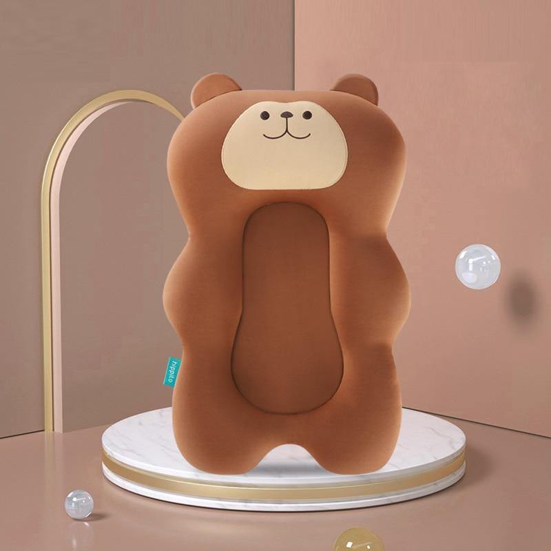 Comfy, quick-dry baby bath cushion with anti-slip design. Soft cotton support for safe newborn & infant care.