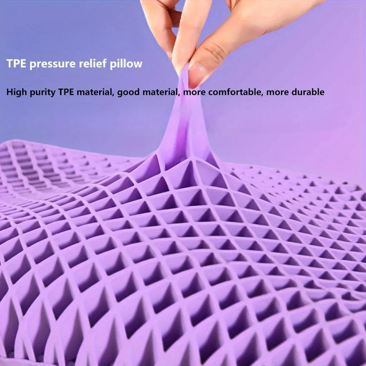Washable cervical TPE pillow, breathable and anti-snore, offering zero-pressure neck support for adults