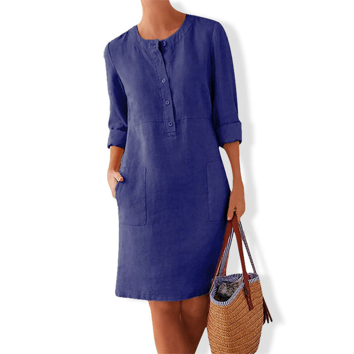 Nika women's loose fit and breathable cotton summer dress in a beautiful, fresh color, a fashion essential.