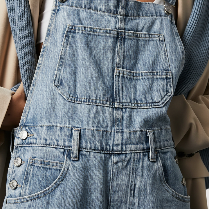 Casual women's denim jumpsuit, 'Nina' brand, with relaxed fit and versatile spring summer style
