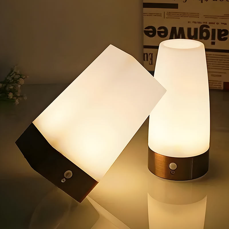 Close-up of Nitewave motion sensor night light, showcasing sleek design & efficient LED glow