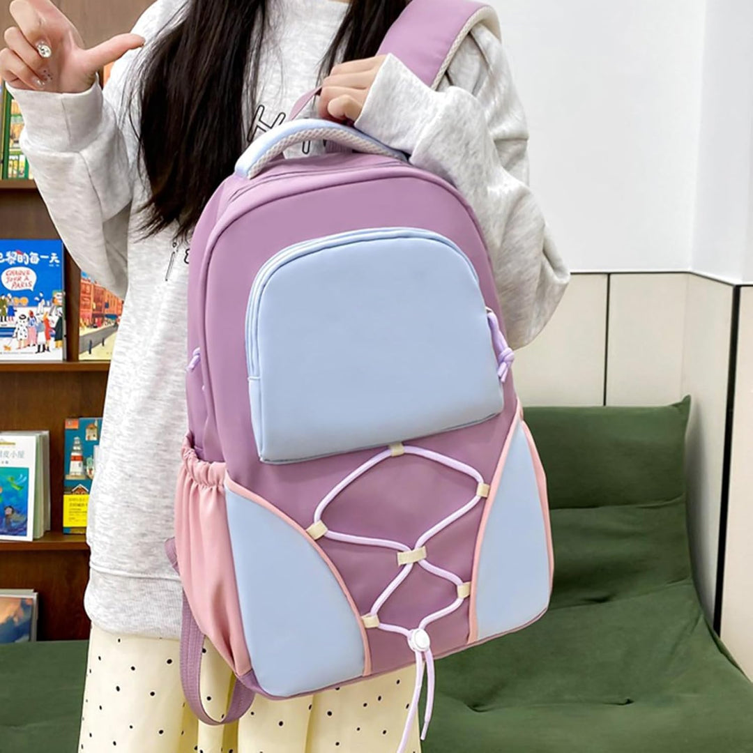 Matching pencil case from Nivora school bag set, with zipper closure for organization