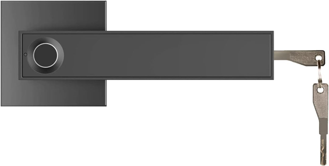 Nivora smart lock packaging, highlighting easy install and user capacity.