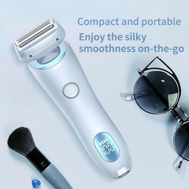 Ergonomic rechargeable women's electric shaver, ideal for smooth skin & travel friendly use