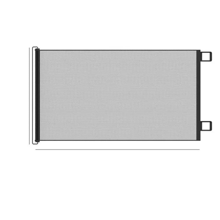 Durable mesh No-Drill Ret retractable Pet Gate. A modern doorway barrier for home security & pet containment.