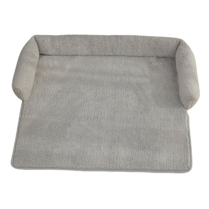 Washable non-slip pet blanket & bed with neck pillow. Ideal for cozy comfort for small & medium dogs.