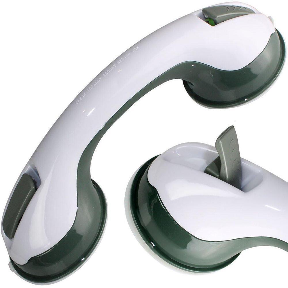 Bathroom safety non-slip grab bar with powerful suction cups. Provides secure shower handle support & bath assistance.
