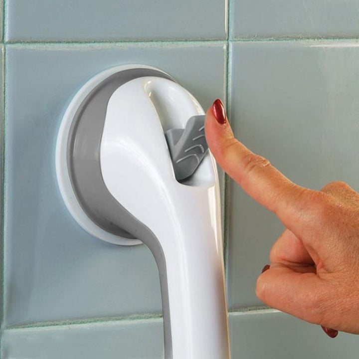 Senior care non-slip grab bar for bath and shower. Provides stable, easy-install suction support for enhanced mobility.