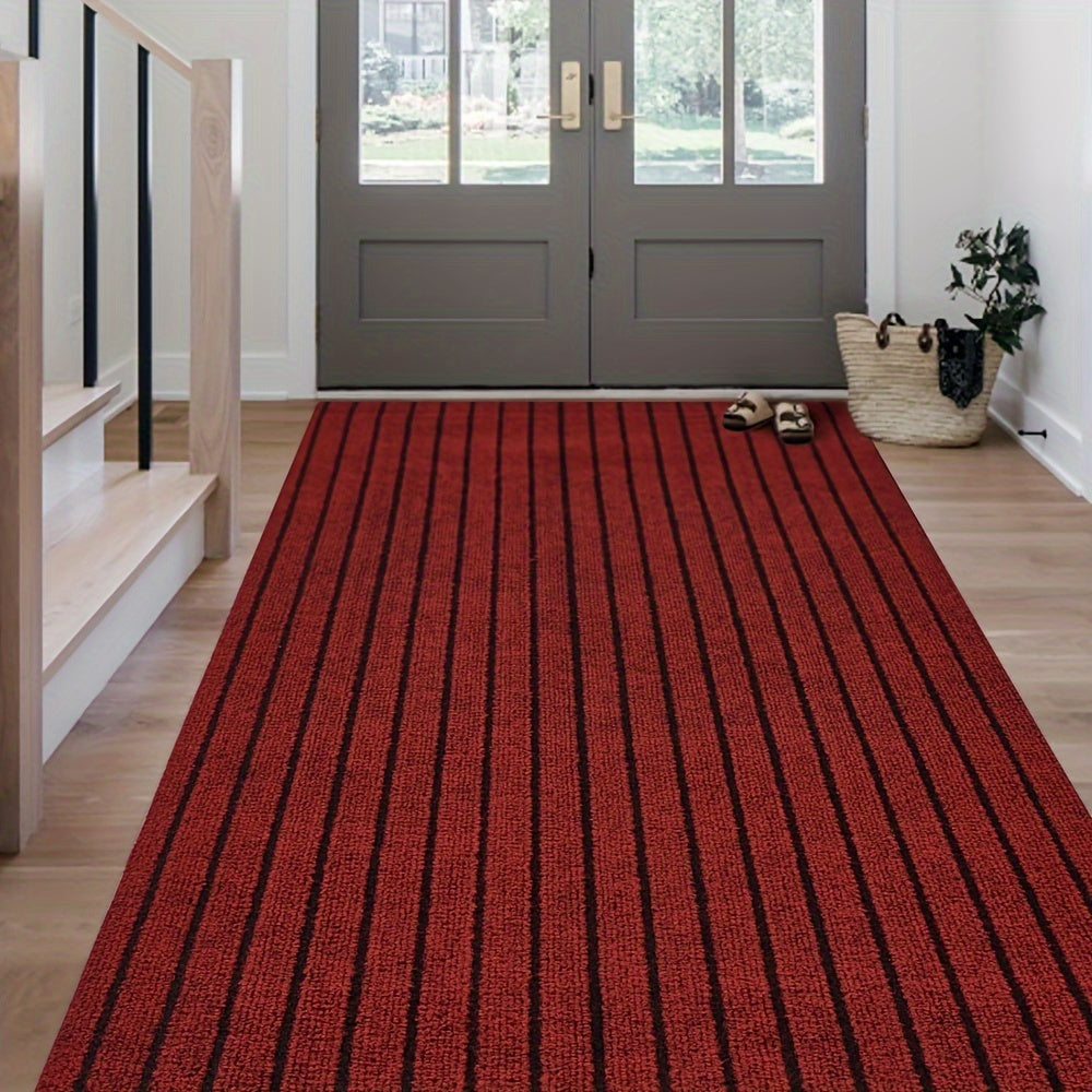 Premium washable runner rug for hallways, non-slip backing, suitable for indoor/outdoor.