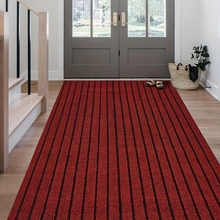 Premium washable runner rug for hallways, non-slip backing, suitable for indoor/outdoor.