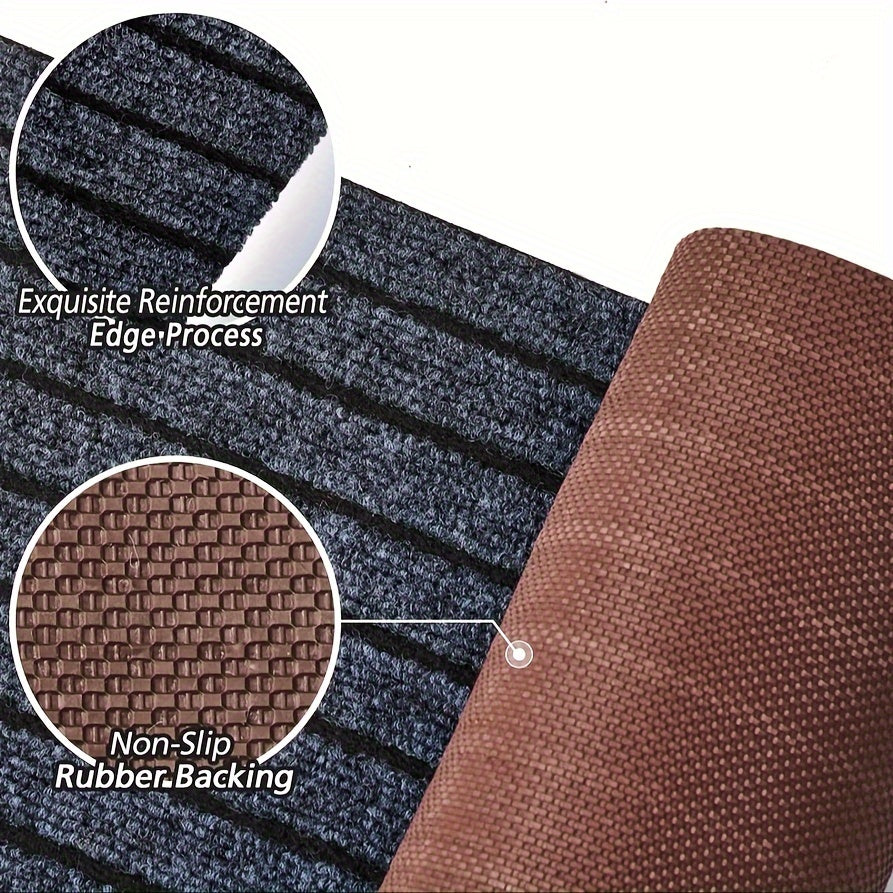 Washable polyester runner rug, great for high-traffic areas, pet-friendly & easy to clean.