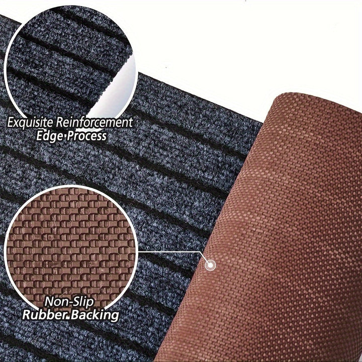Washable polyester runner rug, great for high-traffic areas, pet-friendly & easy to clean.