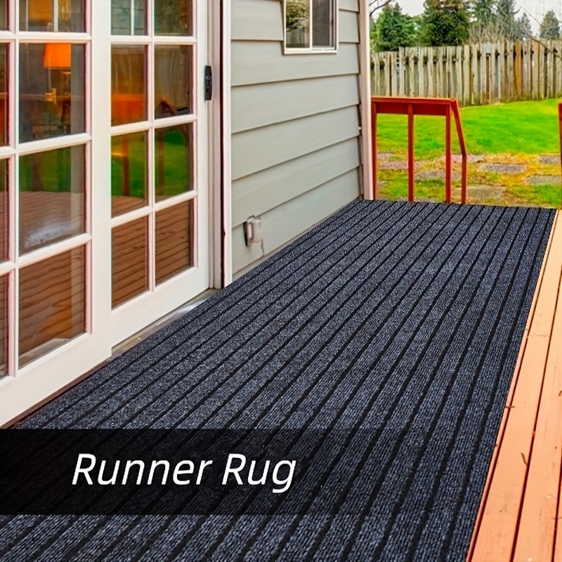 Long runner rug with non-slip grip, perfect for entryways, hallways, or patios.