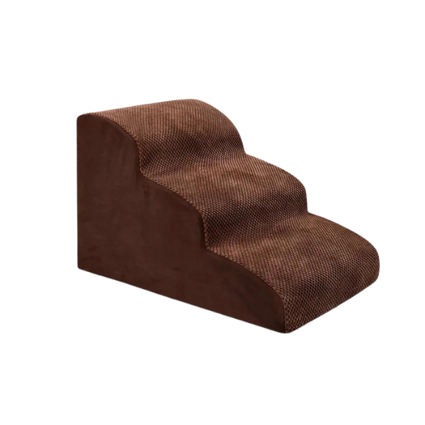 Pet steps for easy bed access, non-slip dog stairs for senior pets & small breeds.