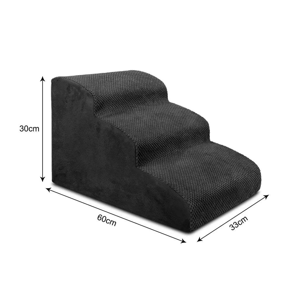 Senior pet support: non-slip pet steps, portable dog & cat stairs with washable cover.