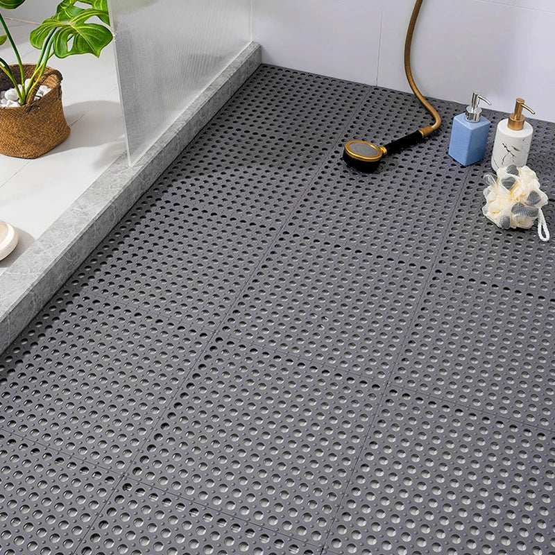 Non-slip shower mat set for bathroom safety. Quick-drying, hygienic floor protection for wet areas.