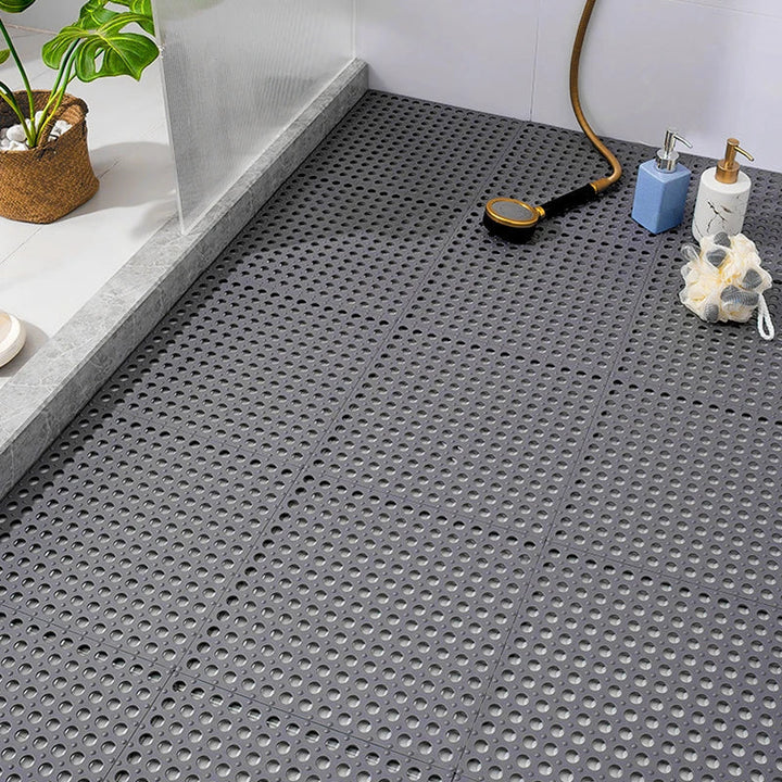 Non-slip shower mat set for bathroom safety. Quick-drying, hygienic floor protection for wet areas.