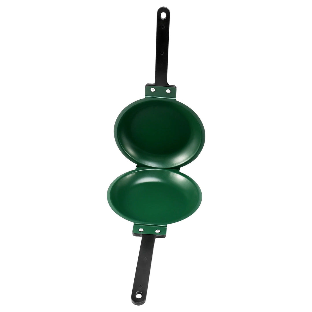 Flip perfect pancakes and omelets easily with this non-stick, double-sided breakfast pan.