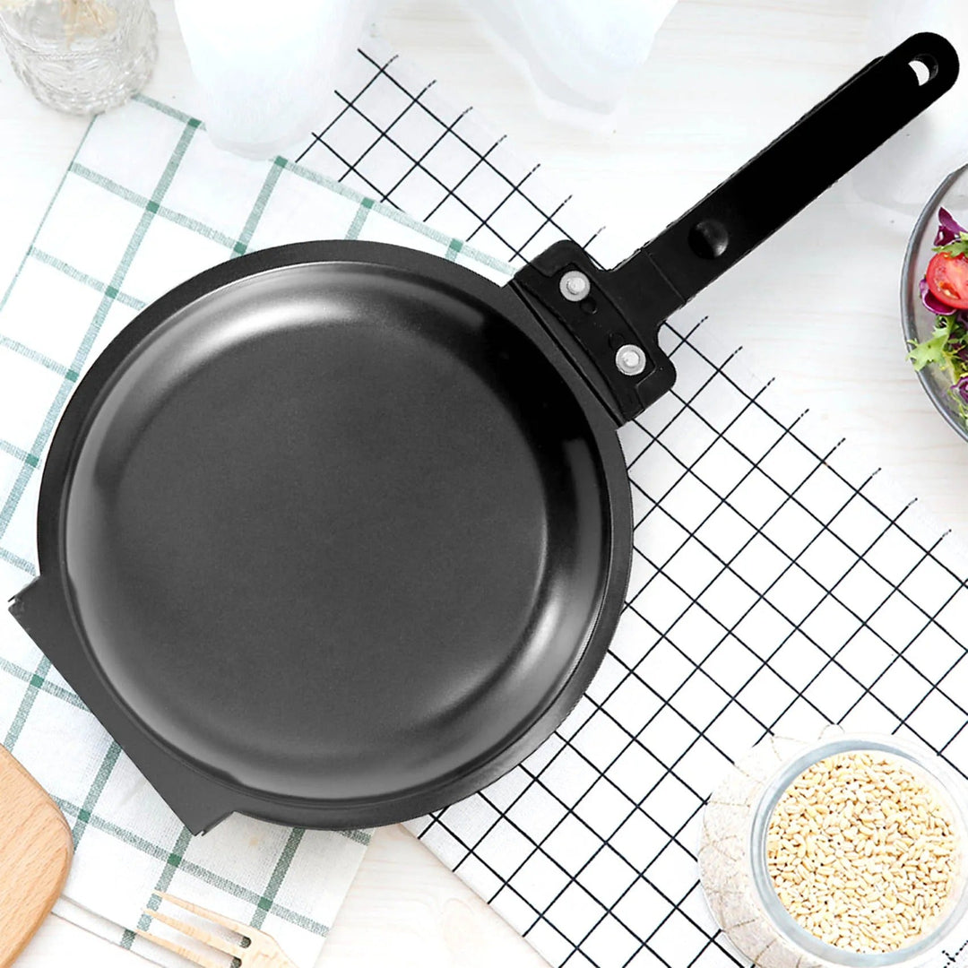 Innovative double-sided non-stick pan for effortless cooking & flipping of meals like eggs & pancakes.