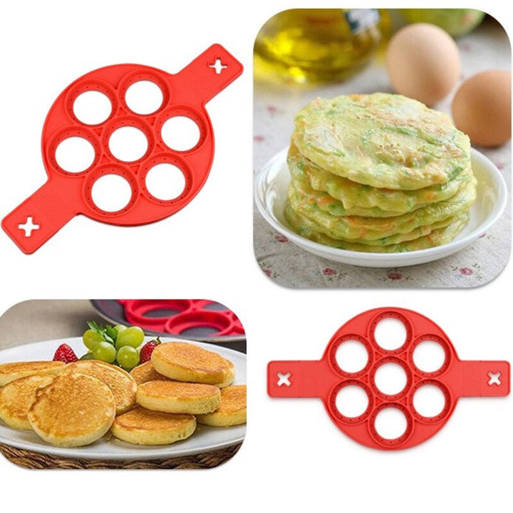 FlipMaster non-stick multi-mold pan makes perfect pancakes & eggs. Easy to clean breakfast cookware.