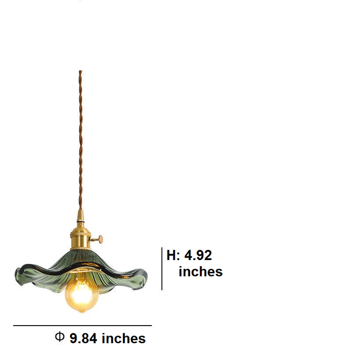 Nordic home decor LED light, round glass shades, polished copper details